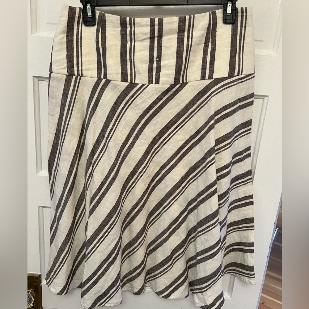 Flowy striped linen skirt - Picture 2 of 5